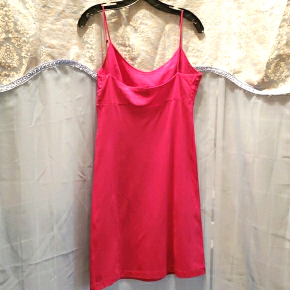 BUILT BY WENDY FUSCIA COTTON TANK DRESS SZ M - Picture 3 of 6